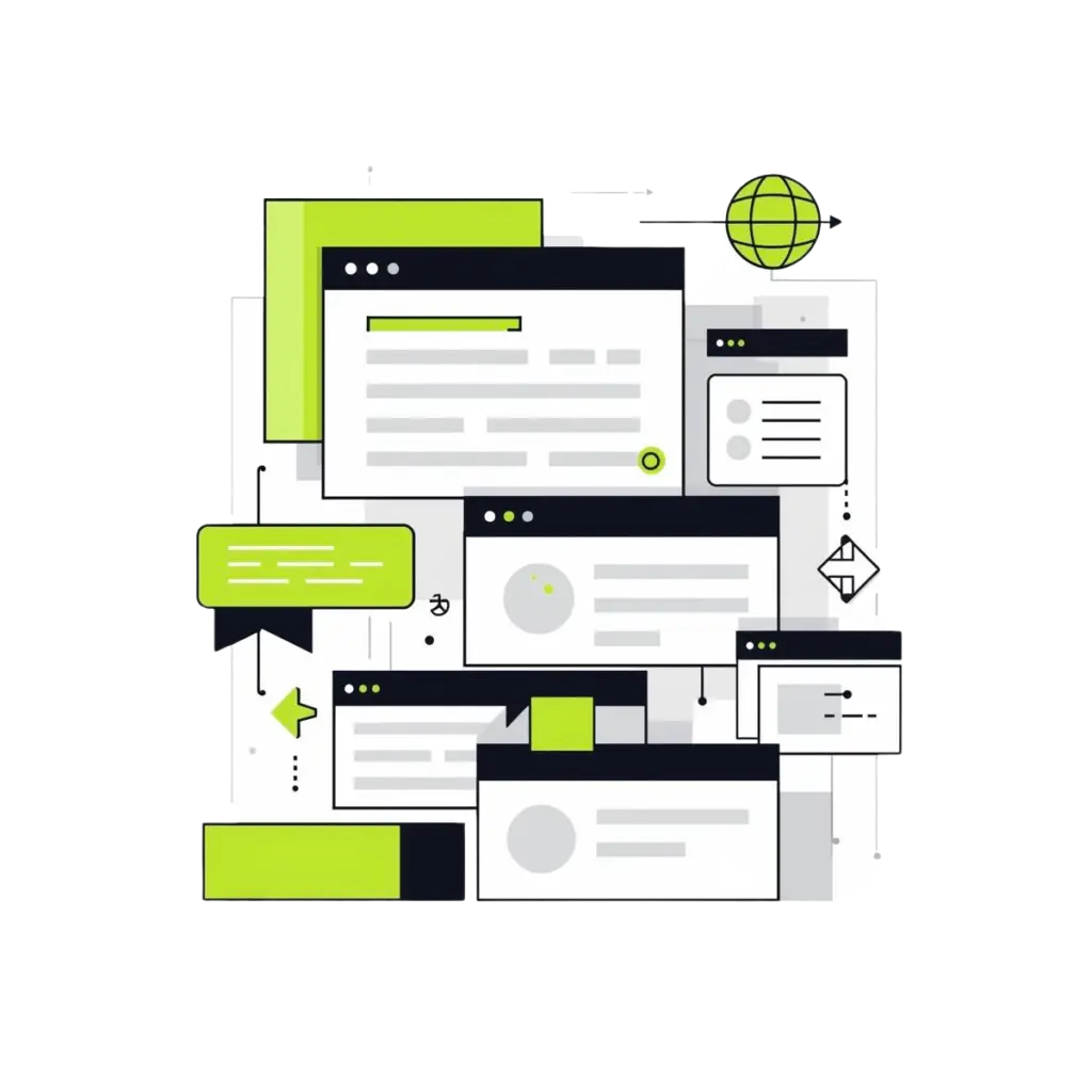 A graphic representing the process of structuring content for featured snippets, with organized content blocks leading to higher rankings and visibility.