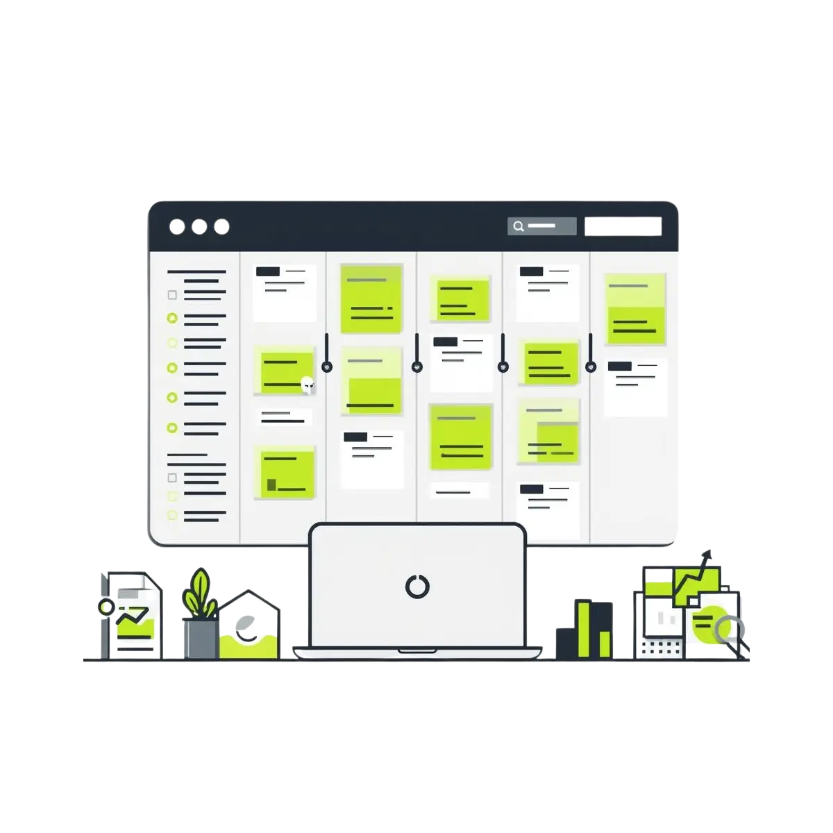 Image displaying content planning board as it relates to SEO content creation strategies.
